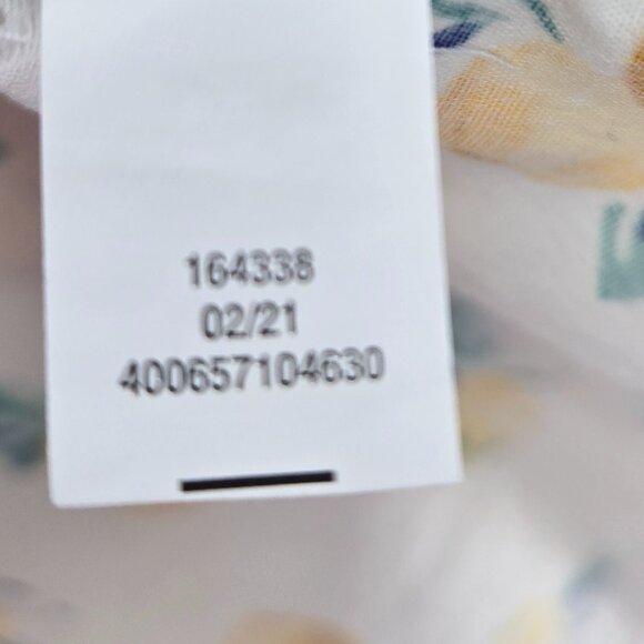 Croft and Barrow White Lemon Button Down Roll Tab Long Sleeved Shirt Size 1x - Picture 15 of 15